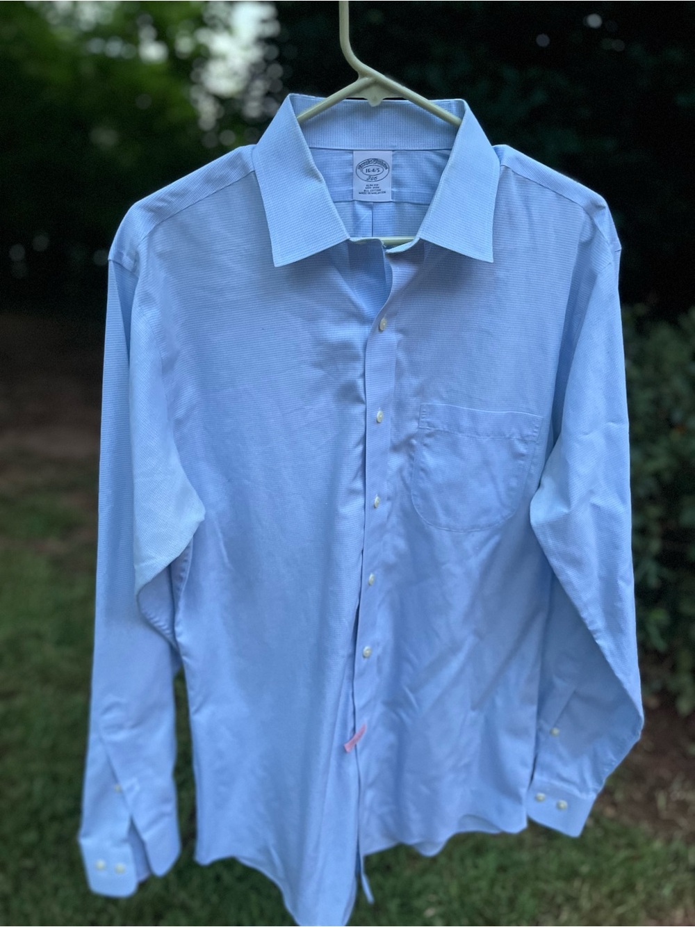Brooks Brothers Light Blue Men's Dress Shirt - Classic Button-Down